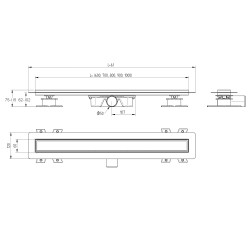 Odpływ liniowy Premium SLX Duo stalowy