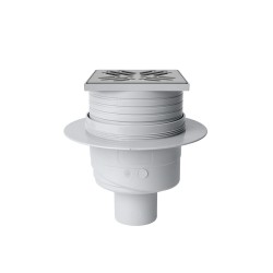 Kratka ściekowa pionowa inox z syfonem mokrym